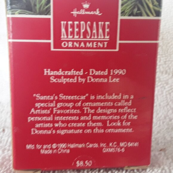 Hallmark Miniature Ornament- Sant'a Streetcar, 1990 - Picture 5 of 5